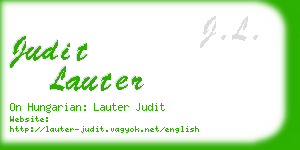 judit lauter business card